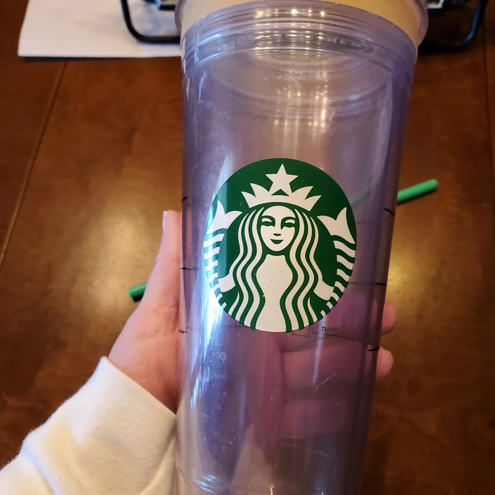 Starbucks 24oz Clear Siren Logo Cold Cup Tumbler